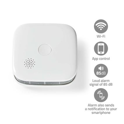 Dūmu detektors SmartLife 3V/1xCR123A Wi-Fi Tuya