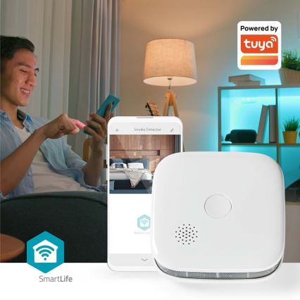 KOMPLEKTS 3x Dūmu detektors SmartLife 3V/1xCR123A Wi-Fi Tuya
