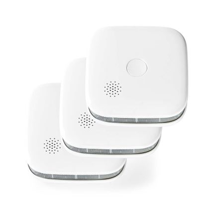 KOMPLEKTS 3x Dūmu detektors SmartLife 3V/1xCR123A Wi-Fi Tuya