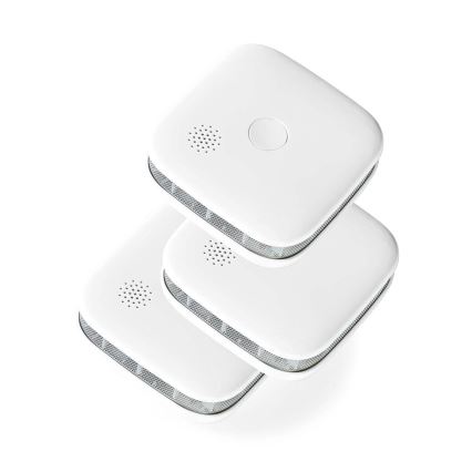 KOMPLEKTS 3x Dūmu detektors SmartLife 3V/1xCR123A Wi-Fi Tuya