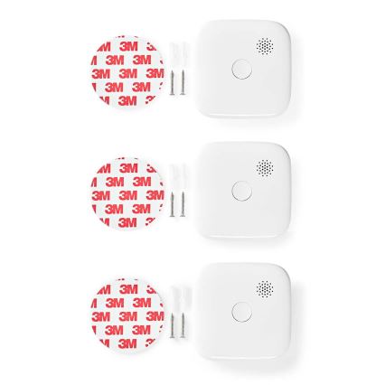 KOMPLEKTS 3x Dūmu detektors SmartLife 3V/1xCR123A Wi-Fi Tuya