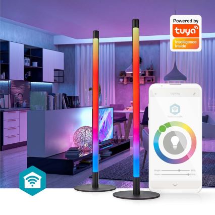 KOMPLEKTS 2x LED RGBIC Aptumšojama galda lampa SmartLife LED/36W/230V 55 cm 2700-6500K Wi-Fi Tuya + tālvadības pults