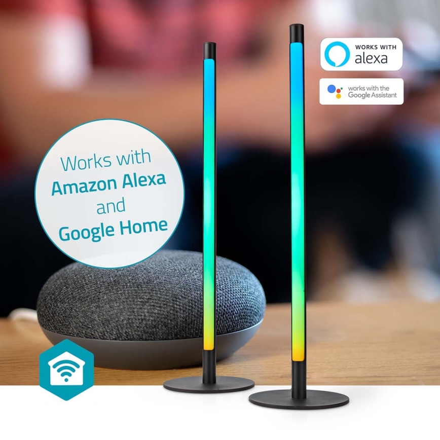 KOMPLEKTS 2x LED RGBIC Aptumšojama galda lampa SmartLife LED/36W/230V 55 cm 2700-6500K Wi-Fi Tuya + tālvadības pults