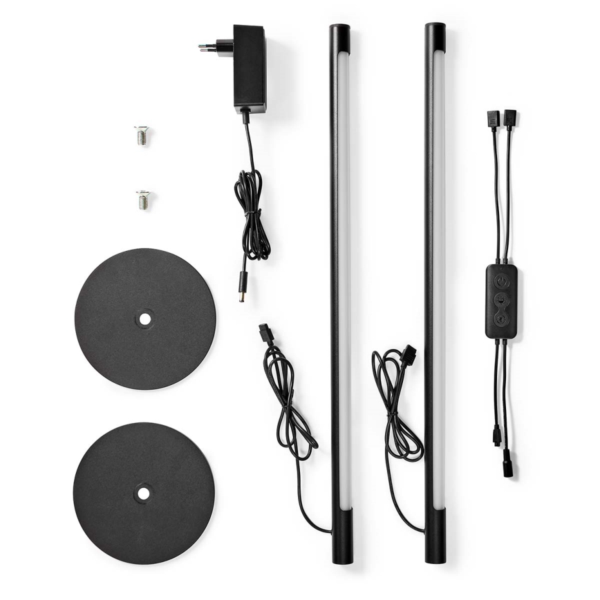 KOMPLEKTS 2x LED RGBIC Aptumšojama galda lampa SmartLife LED/36W/230V 55 cm 2700-6500K Wi-Fi Tuya + tālvadības pults
