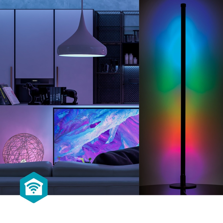 LED RGBIC Aptumšojama grīdas stāvlampa Smartlife LED/10W/230V 100,5 cm 2700-6500K Wi-Fi Tuya + tālvadības pults