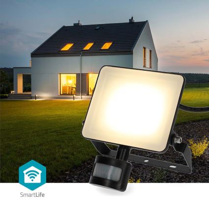 Regulējams LED prožektors ar kustības sensoru SmartLife LED/20W/230V 3000-6500K IP44 Wi-Fi