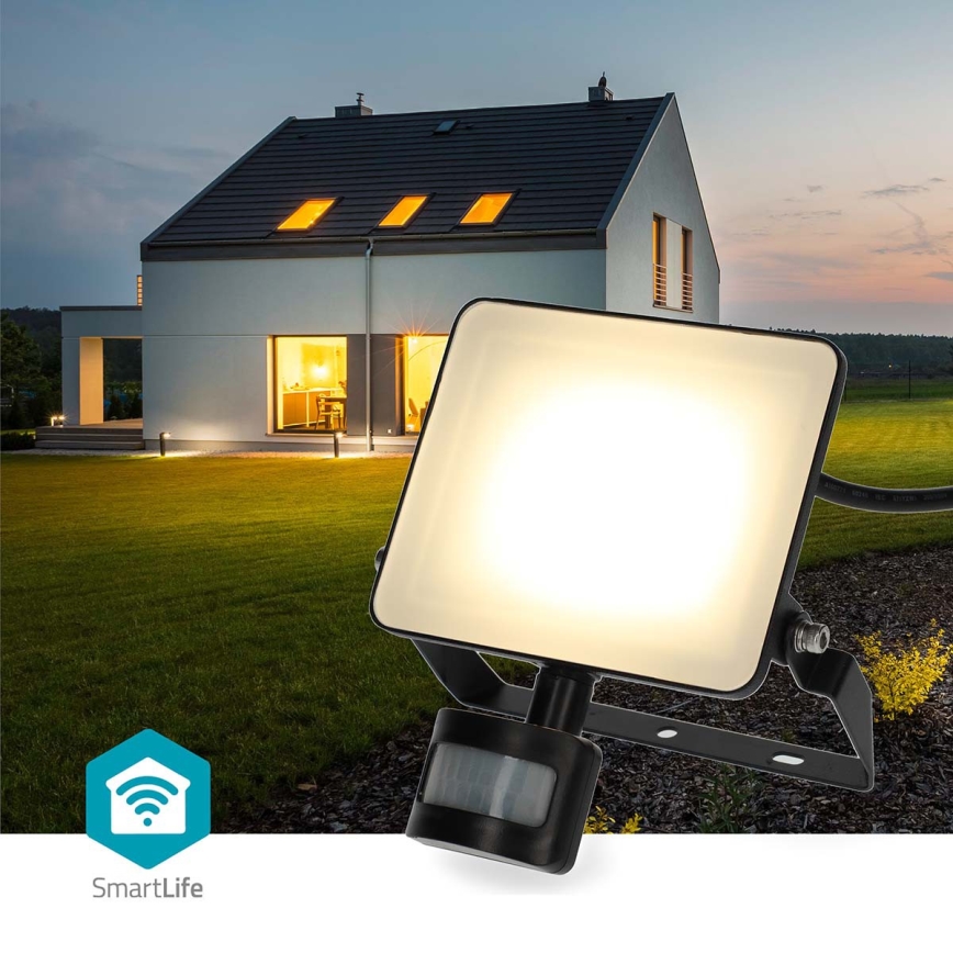 Regulējams LED prožektors ar kustības sensoru SmartLife LED/20W/230V 3000-6500K IP44 Wi-Fi
