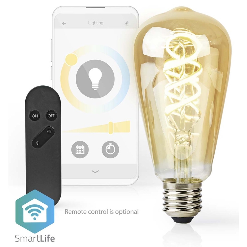 LED Aptumšojama spuldze ST64 E27/4,9W/230V Wi-Fi 1800-6500K