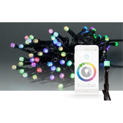 LED RGB Ziemassvētku āra virtene 42xLED/8 funkcijas 8m IP65 Wi-Fi Tuya