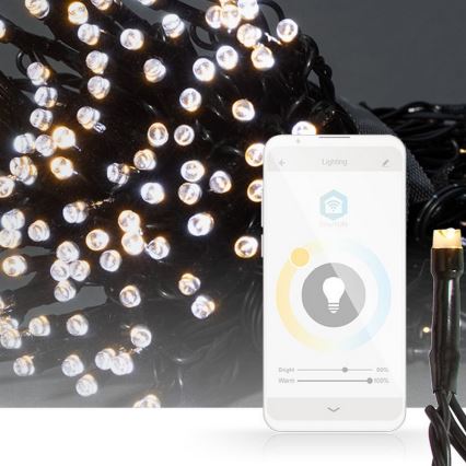 LED virtene 100xLED/8 funkcijas 15m IP65 Wi-Fi Tuya