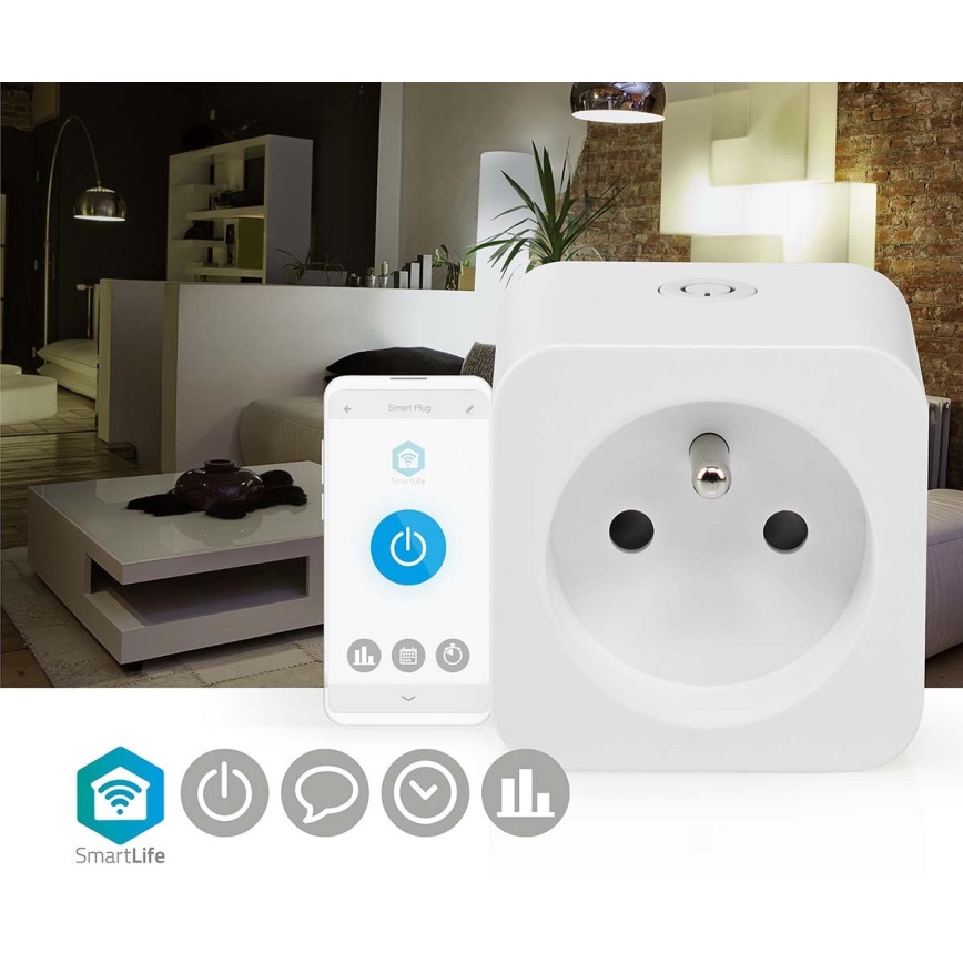 Viedā kontaktligzda 3680W/230V/ Type E/16A Wi-Fi