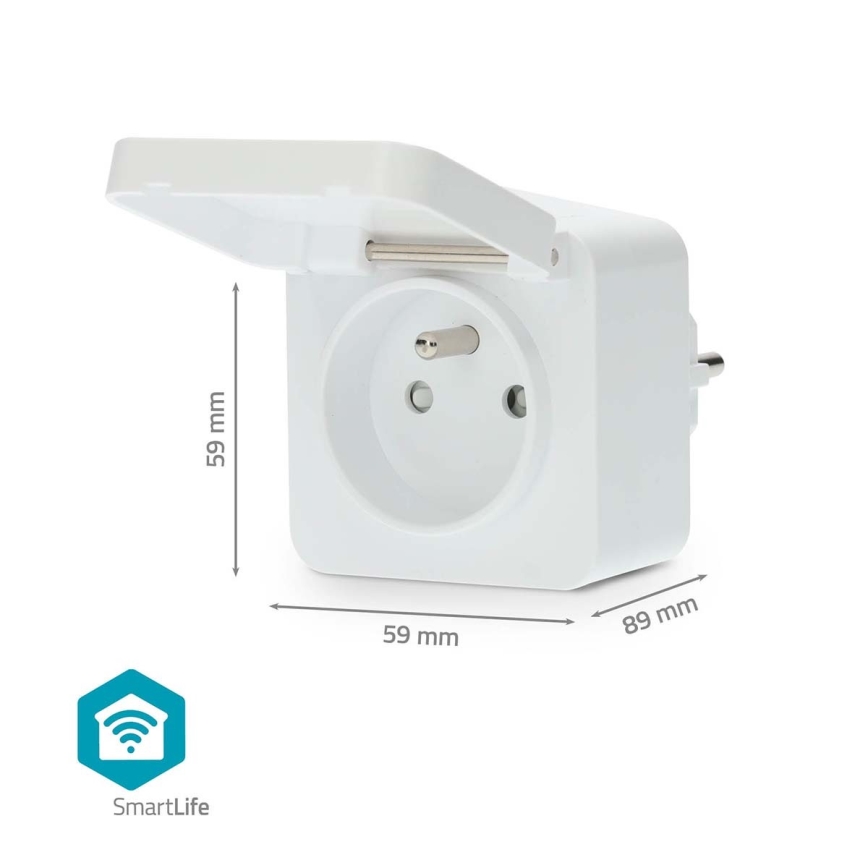 Viedā kontaktligzda 3680W/230V/ Type E/16A Wi-Fi Tuya IP44