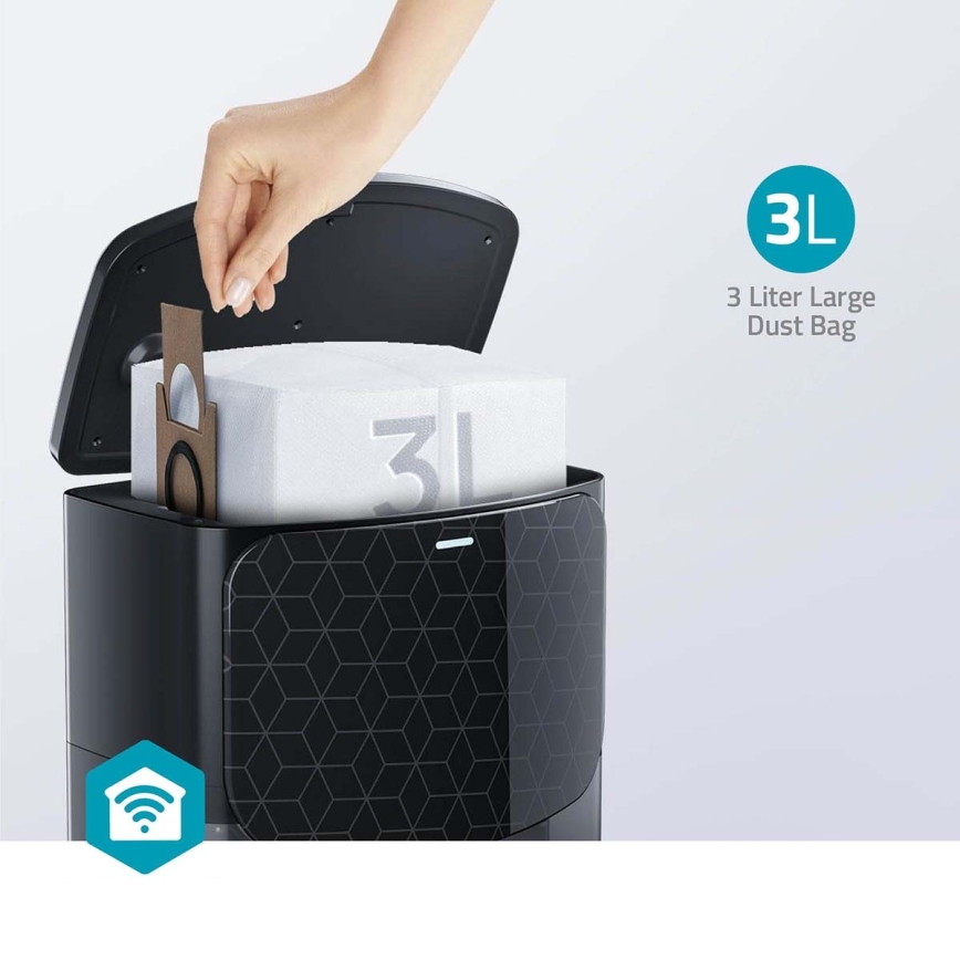 Viedais robota putekļu sūcējs ar mopu SmartLife 5200 mAh Wi-Fi Tuya melna + tālvadības pults