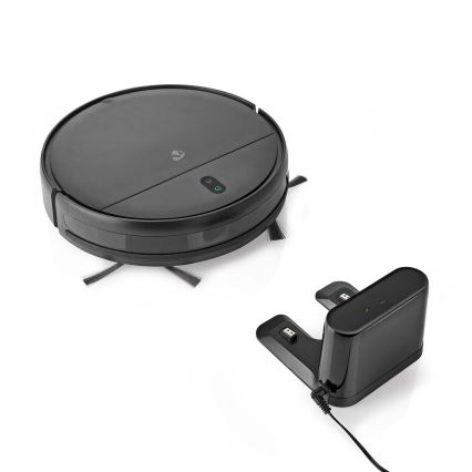 Gudrs robotu putekļsūcējs ar mopu 28W/2500 mAh Wi-Fi melns + tālvadības pults