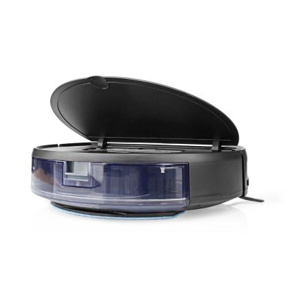Gudrs robotu putekļsūcējs ar mopu 28W/2500 mAh Wi-Fi melns + tālvadības pults