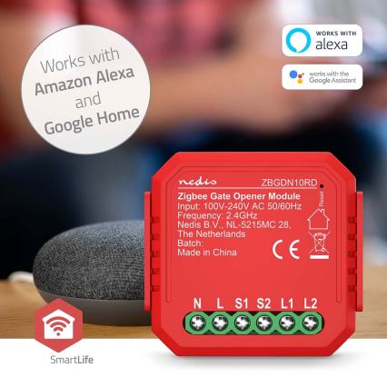 Viedais garāžas durvju slēdzis SmartLife Zigbee Tuya