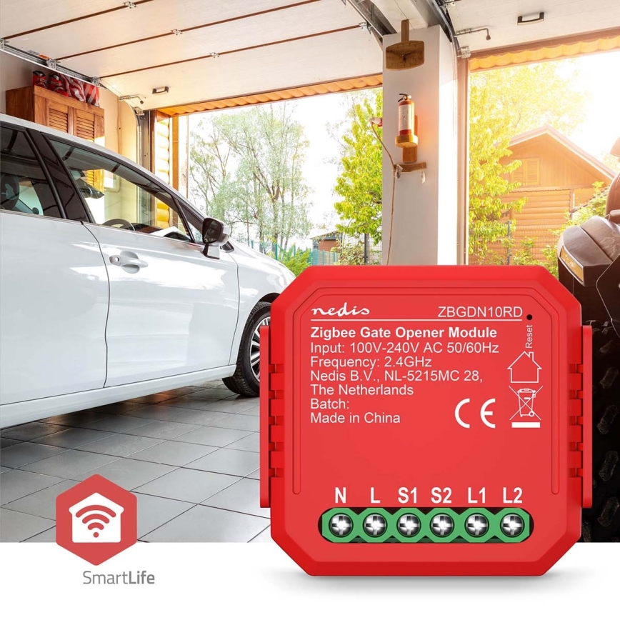 Viedais garāžas durvju slēdzis SmartLife Zigbee Tuya