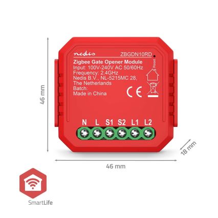 Viedais garāžas durvju slēdzis SmartLife Zigbee Tuya