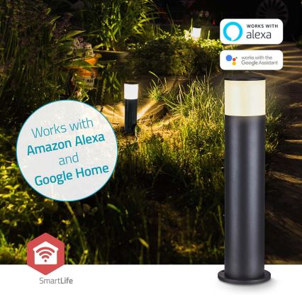 LED RGBW regulējama āra lampa SmartLife LED/10W/230V IP65 Wi-Fi Tuya melna