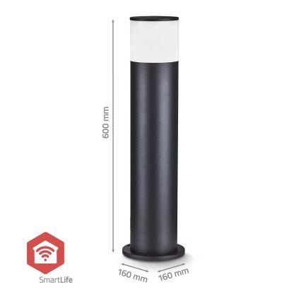 LED RGBW regulējama āra lampa SmartLife LED/10W/230V IP65 Wi-Fi Tuya melna