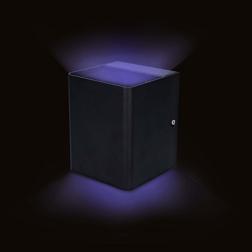 LED RGBW regulējams āra sienas gaismeklis SmartLife LED/12W/230V IP65 Wi-Fi Tuya melns