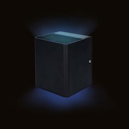 LED RGBW regulējams āra sienas gaismeklis SmartLife LED/12W/230V IP65 Wi-Fi Tuya melns