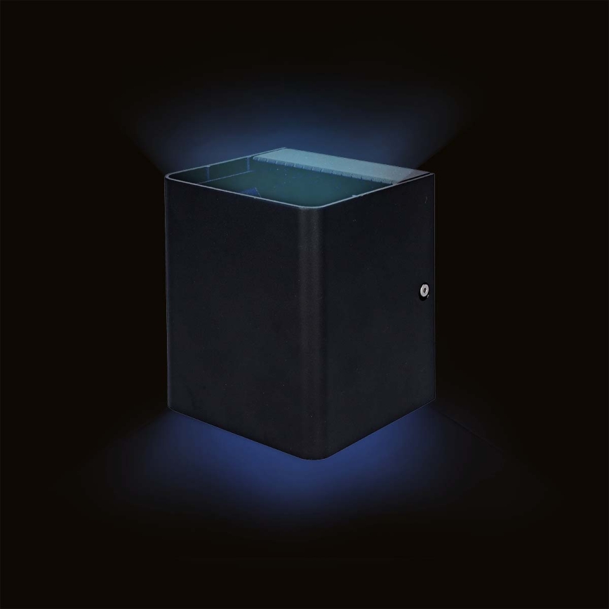 LED RGBW regulējams āra sienas gaismeklis SmartLife LED/12W/230V IP65 Wi-Fi Tuya melns