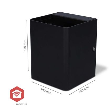 LED RGBW regulējams āra sienas gaismeklis SmartLife LED/12W/230V IP65 Wi-Fi Tuya melns