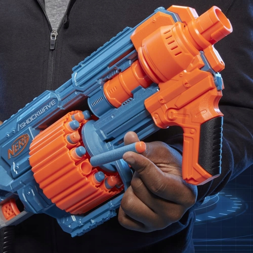 Nerf - Bērnu pistole Elite 2.0 Shockwave RD-15 Blaster ar piederumiem