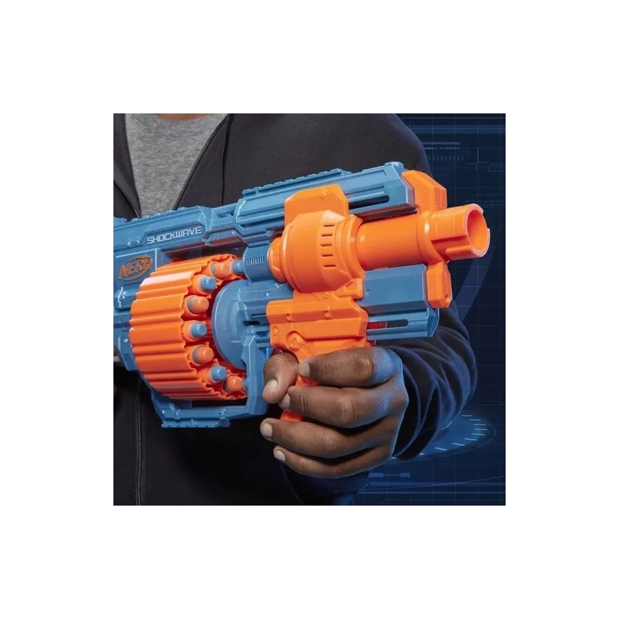 Nerf - Bērnu pistole Elite 2.0 Shockwave RD-15 Blaster ar piederumiem