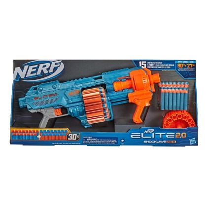 Nerf - Bērnu pistole Elite 2.0 Shockwave RD-15 Blaster ar piederumiem