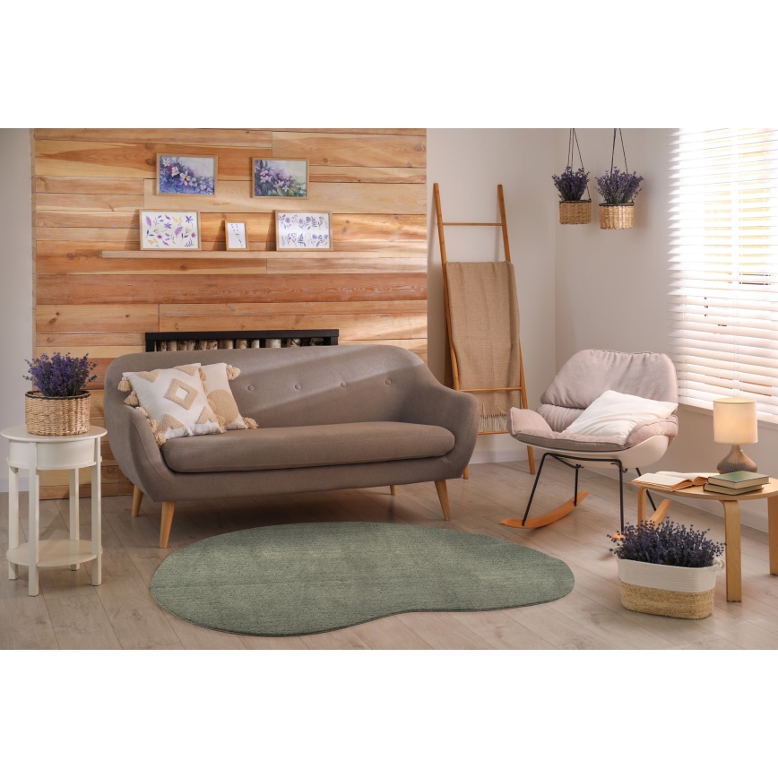 Neslīdošs paklājs LOREN 160x230 cm tumši zaļš