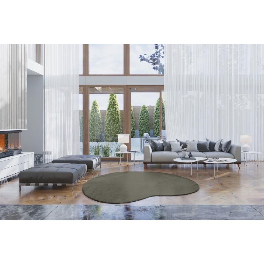 Neslīdošs paklājs LOREN 160x230 cm tumši zaļš