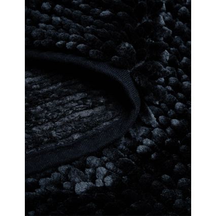 Neslīdošs vannas istabas paklājs CHENILLE 50x80 cm melns