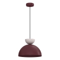 NEVIS pakarināmā lampa uz kabeļa 1xE27/15W/230V Ø 29 cm, burgundijas sarkana
