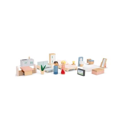 New Classic Toys - Koka leļļu māja sarkana