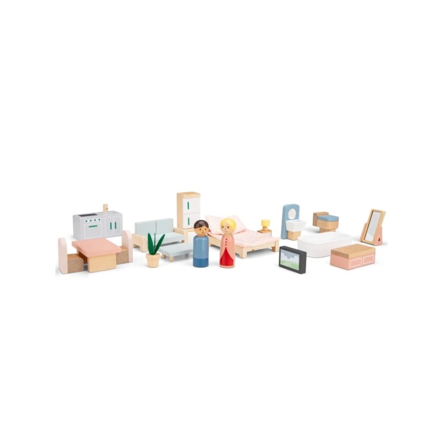 New Classic Toys - Koka leļļu māja sarkana