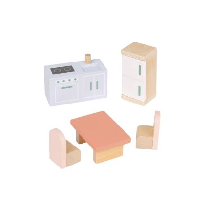New Classic Toys - Koka leļļu māja sarkanā krāsā
