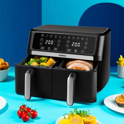 Niceboy AirFryer DUO - Duālais gaisa fritieris 9 l 2400W/230V