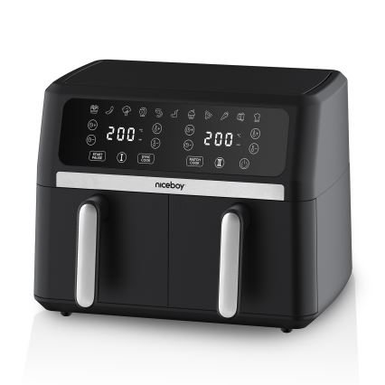 Niceboy AirFryer DUO - Duālais gaisa fritieris 9 l 2400W/230V