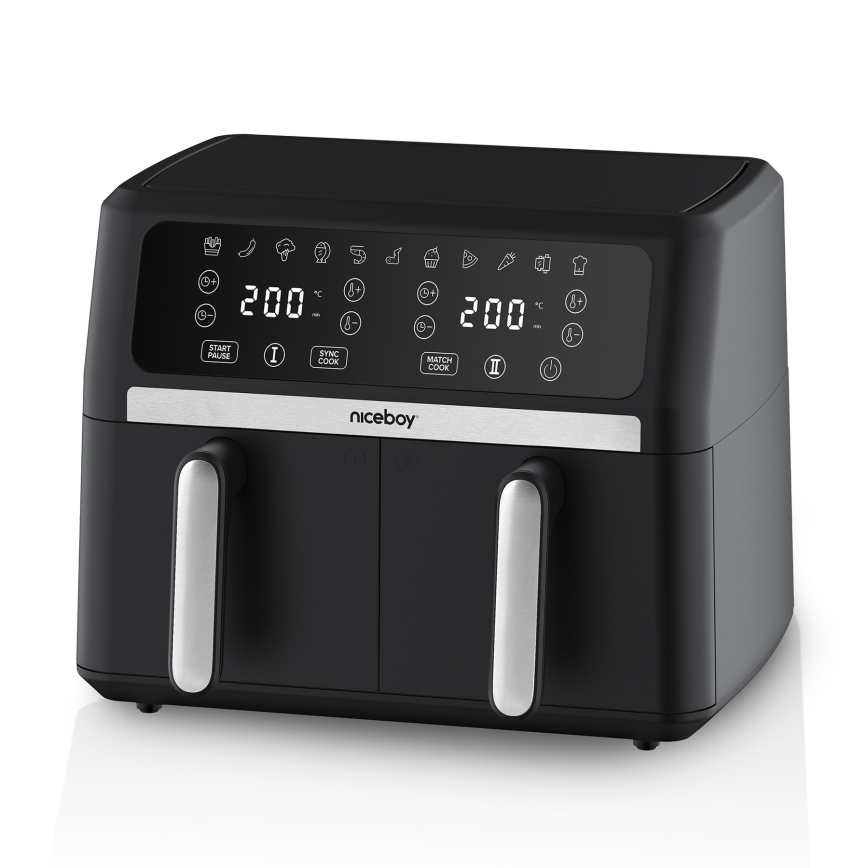 Niceboy AirFryer DUO - Duālais gaisa fritieris 9 l 2400W/230V