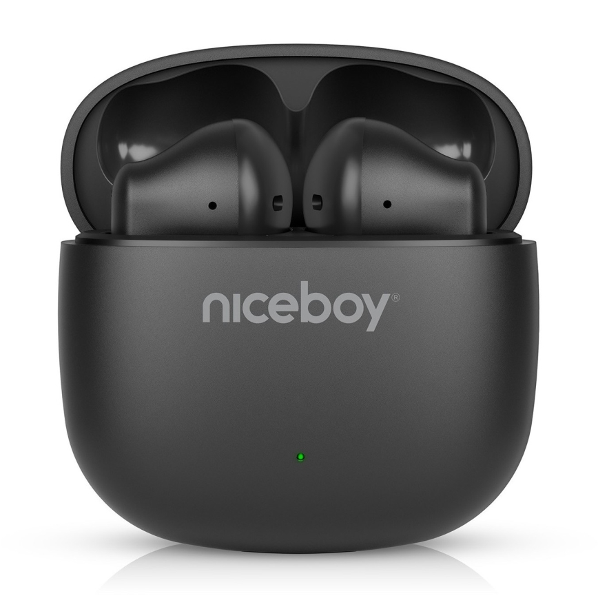 Niceboy Beans 4 POP - Bezvadu austiņas  200 mAh + 2x 30 mAh IPX4 melna