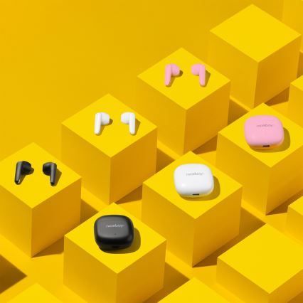 Niceboy Beans 4 POP - Bezvadu austiņas 200 mAh + 2x 30 mAh IPX4 rozā