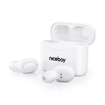 Niceboy HIVE Podsie 4 - Bezvadu earphones IP54 balta