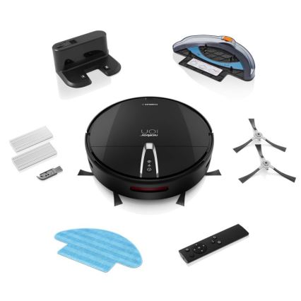 Niceboy ION Charles i4 - Viedais 2in1 robotu putekļsūcējs 4400 mAh Wi-Fi melns + tālvadības pults