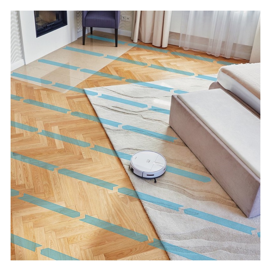Niceboy ION Charles i4 - Viedais 2in1 robotu putekļsūcējs 4400 mAh Wi-Fi balts + tālvadības pults