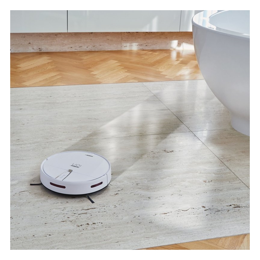 Niceboy ION Charles i4 - Viedais 2in1 robotu putekļsūcējs 4400 mAh Wi-Fi balts + tālvadības pults