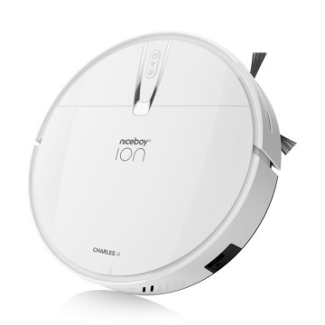 Niceboy ION Charles i4 - Viedais robota putekļu sūcējs 2in1 4400 mAh Wi-Fi balta + tālvadības pults