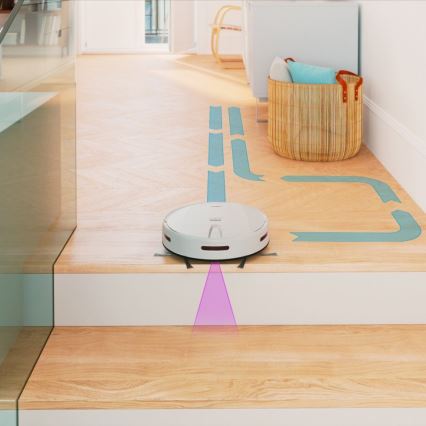 Niceboy ION Charles i4 - Viedais robota putekļu sūcējs 2in1 4400 mAh Wi-Fi balta + tālvadības pults