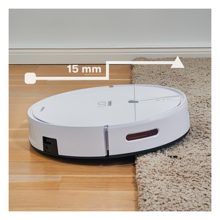 Niceboy ION Charles i4 - Viedais robota putekļu sūcējs 2in1 4400 mAh Wi-Fi balta + tālvadības pults